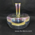 wholesale colored plating glass decanter with stopper